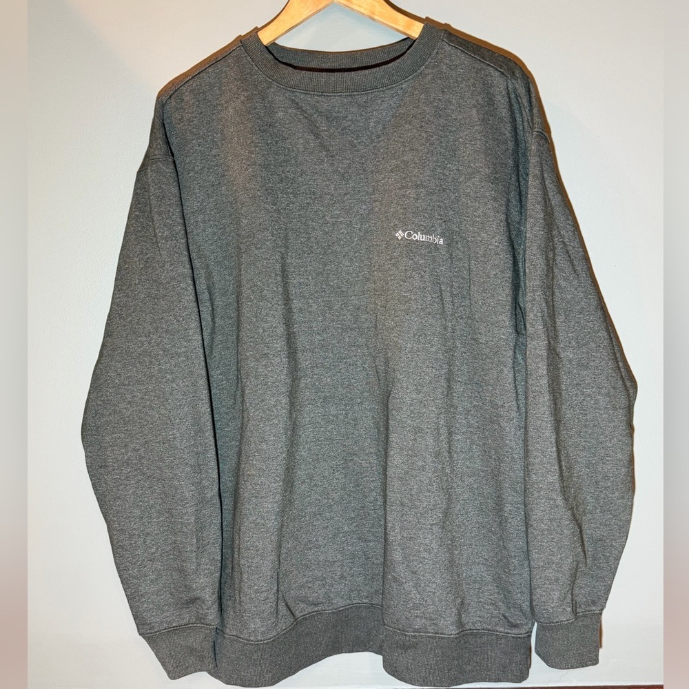 Columbia Men’s Fleece Crewneck Sweatshirt - Grey/Green